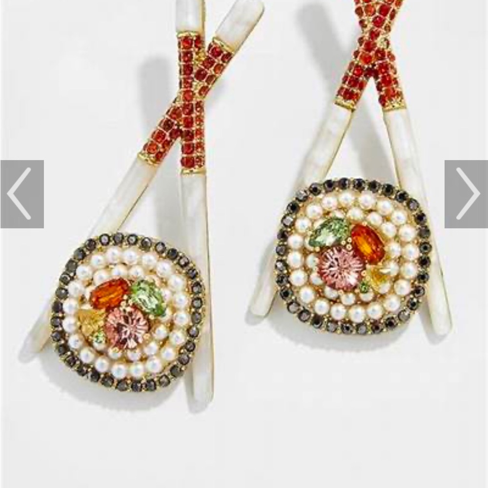 New in box Baublebar sushi Earrings with Intricate Filigree Design - Picture 4 of 4